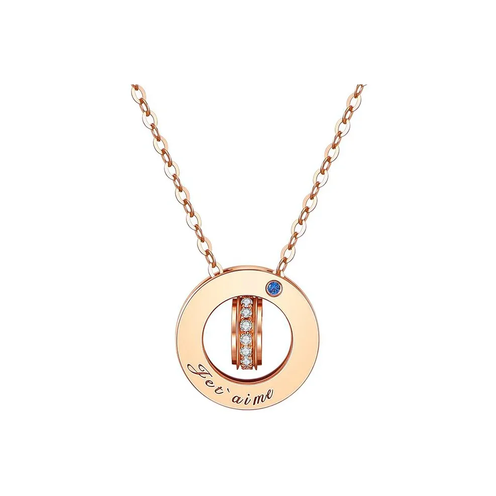 MCLON 18K Gold Diamond Necklaces Women's