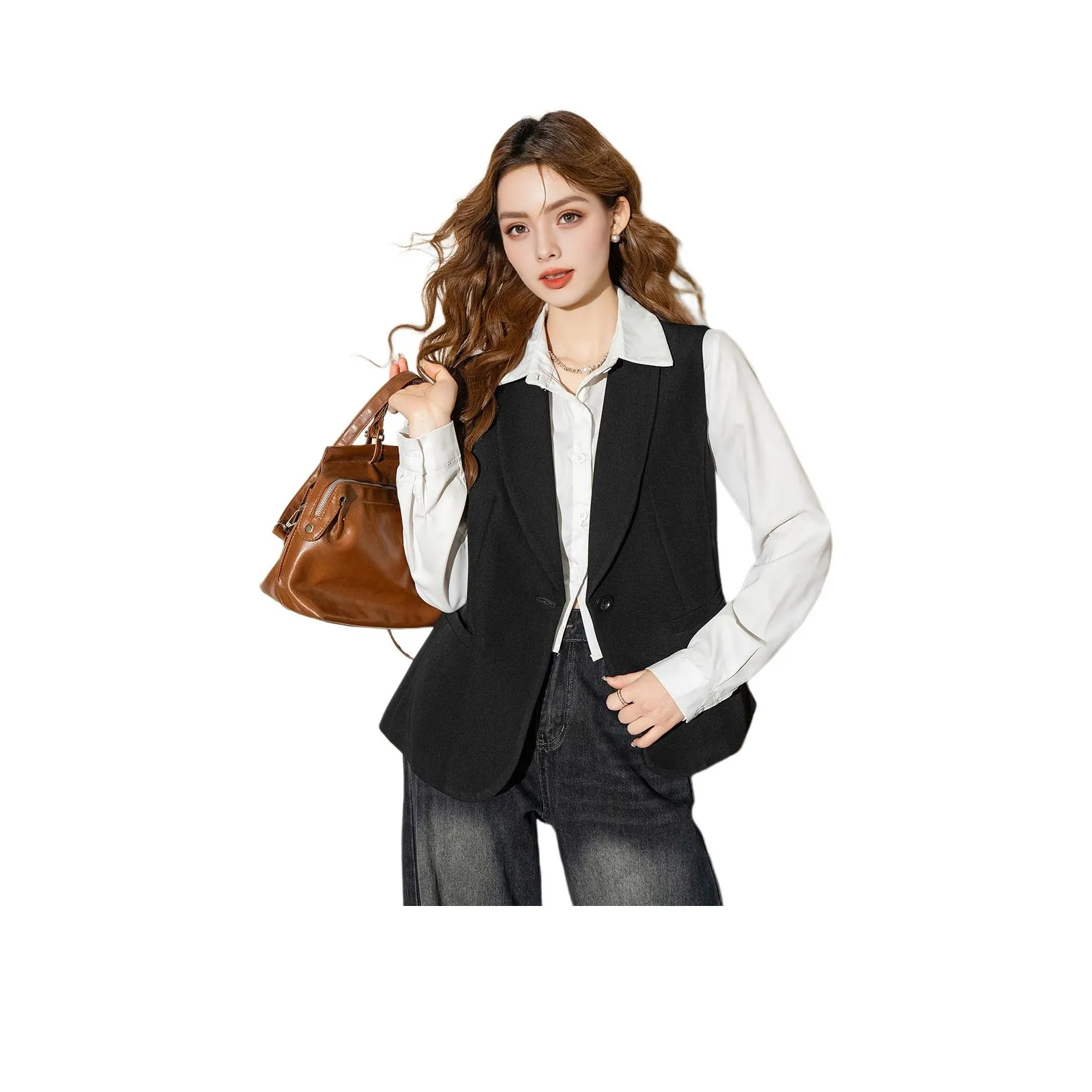FAWENXIANGZI Vests Women's