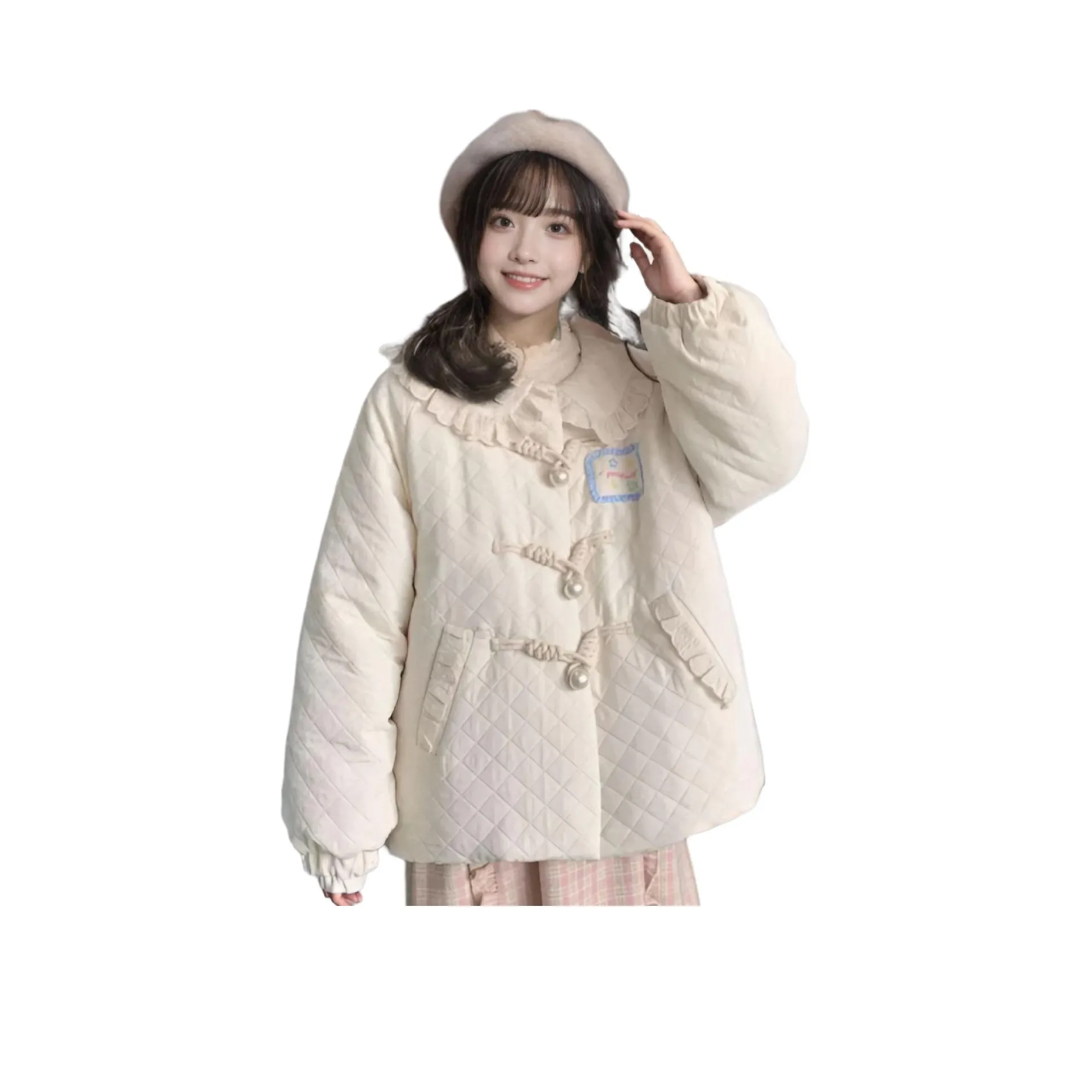 YuChaJia Puffer Jacket Women's White