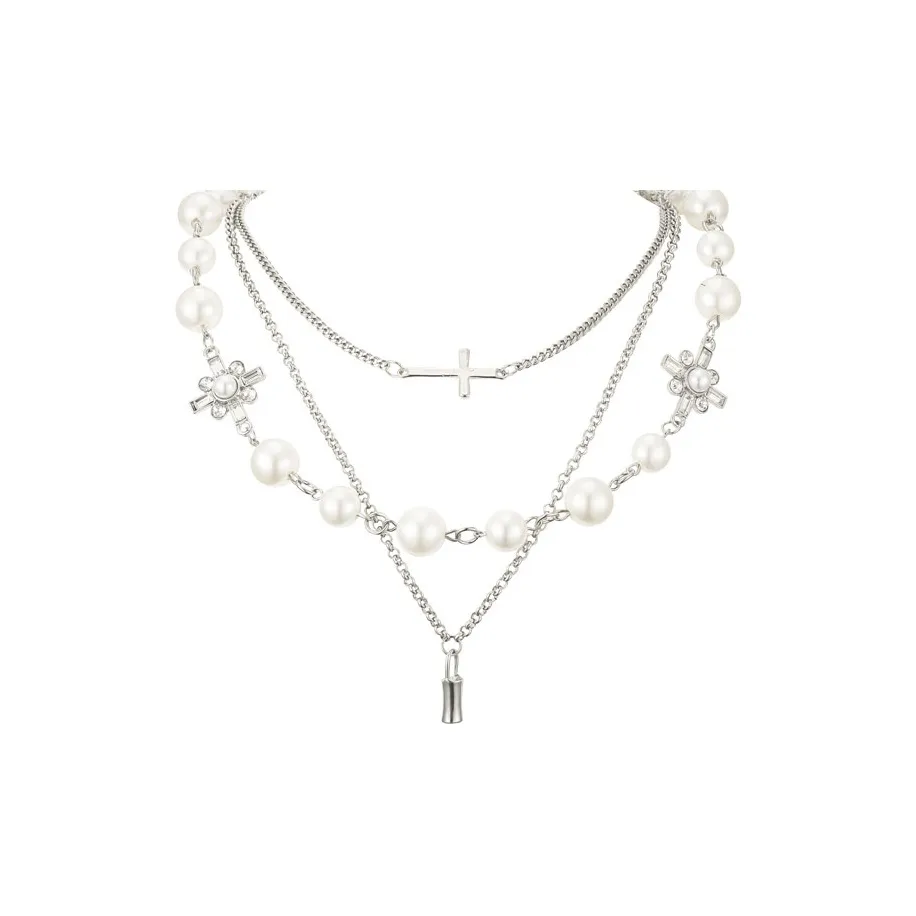 KING OF BLING Сплав Циркон Искусственная жемчужина Ожерелья Женские