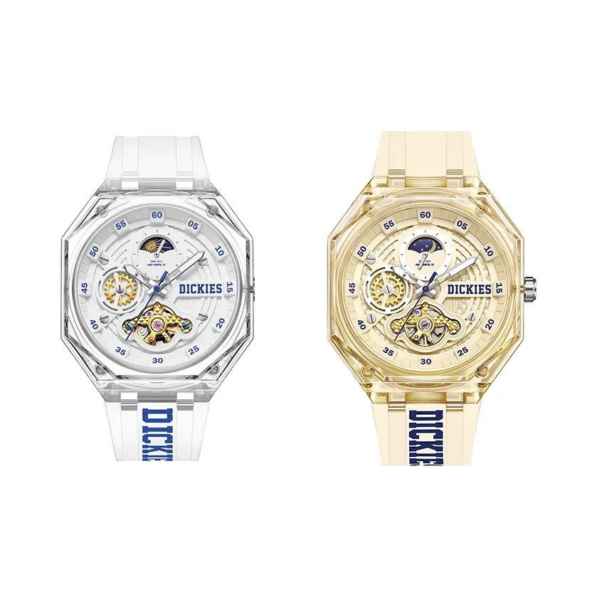 Dickies Workwear Outdoor Collection Механические часы с силиконовым ремешком циферблат в форме скелета унисекс