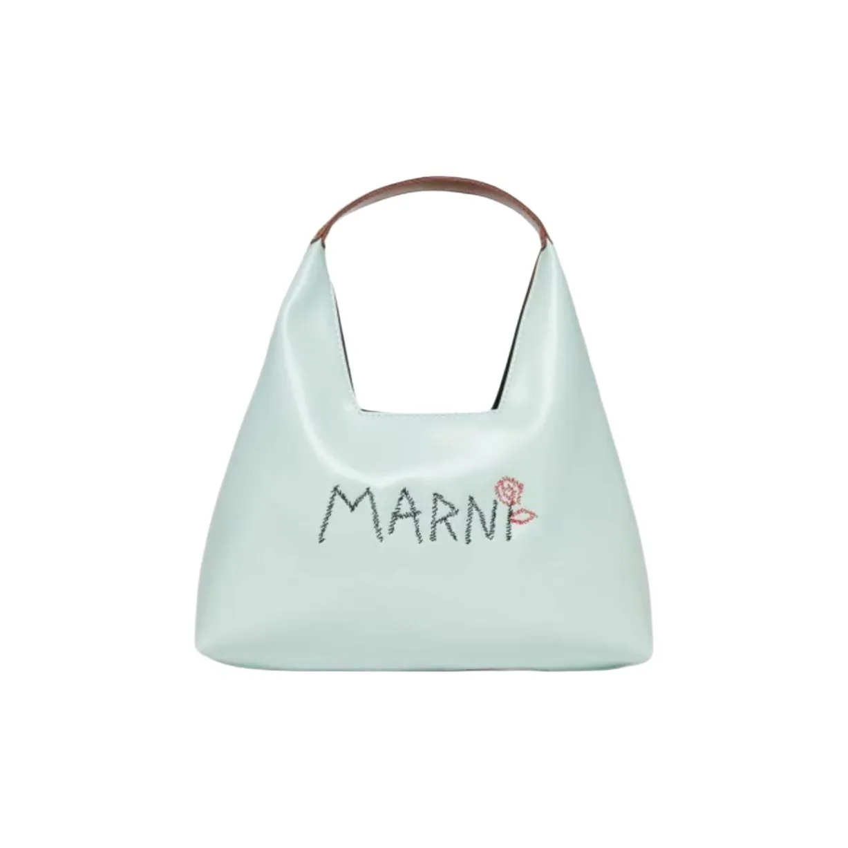 MARNI Kids Logo Embroidered Open Top Shoulder Bag