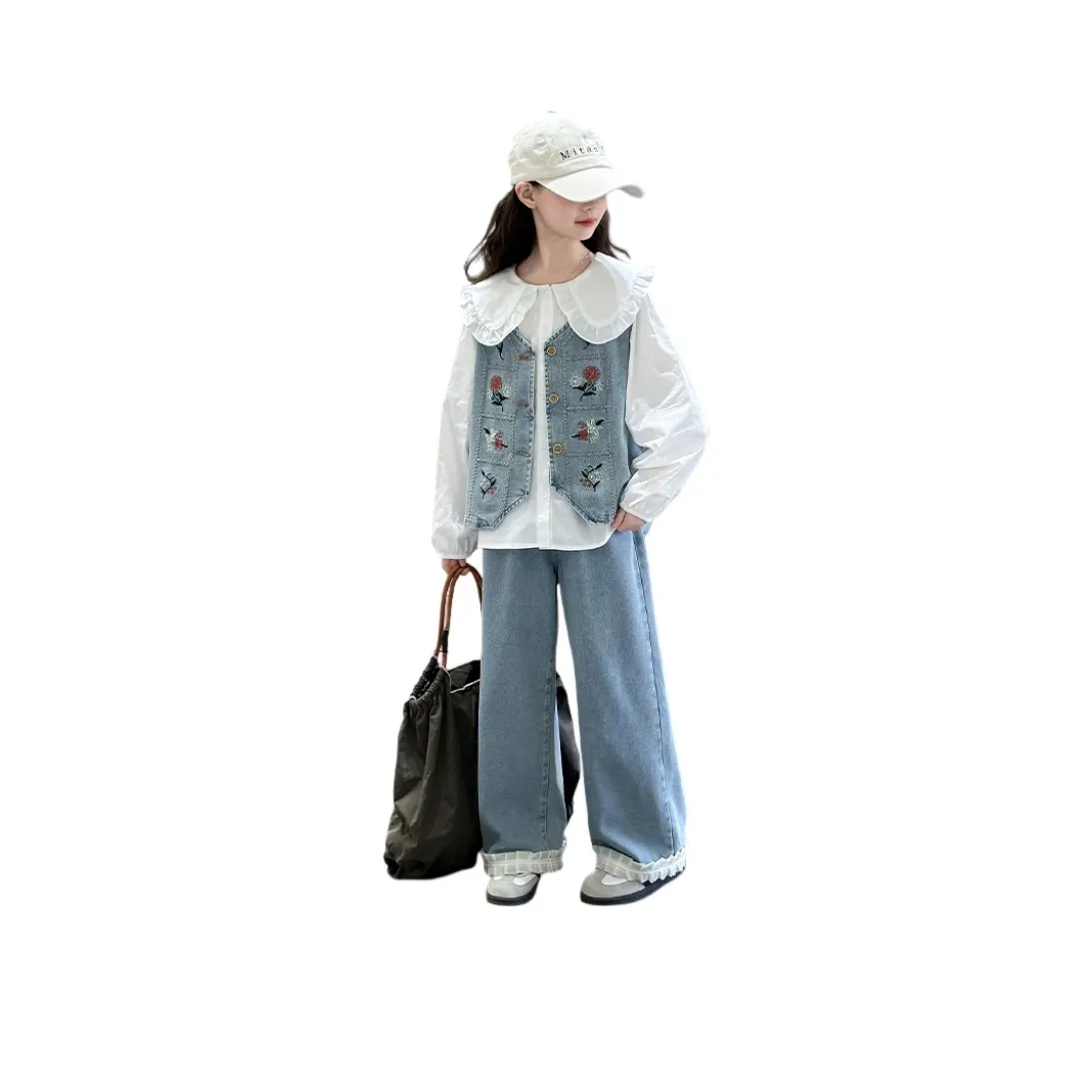 Aisina Повседневная спортивная одежда синий трехкомпонентный комплект для детей