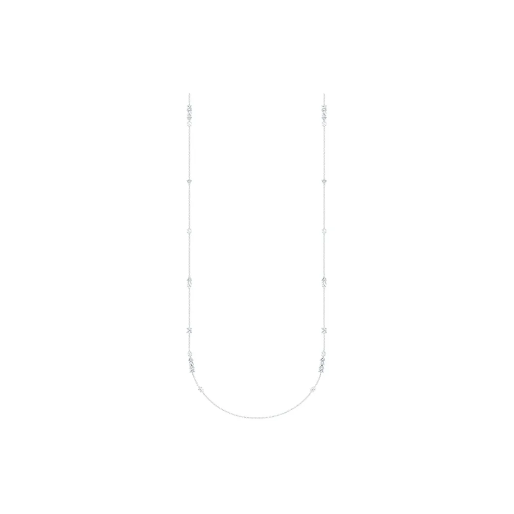 Swarovski Tennis Deluxe Necklaces Women's Silver