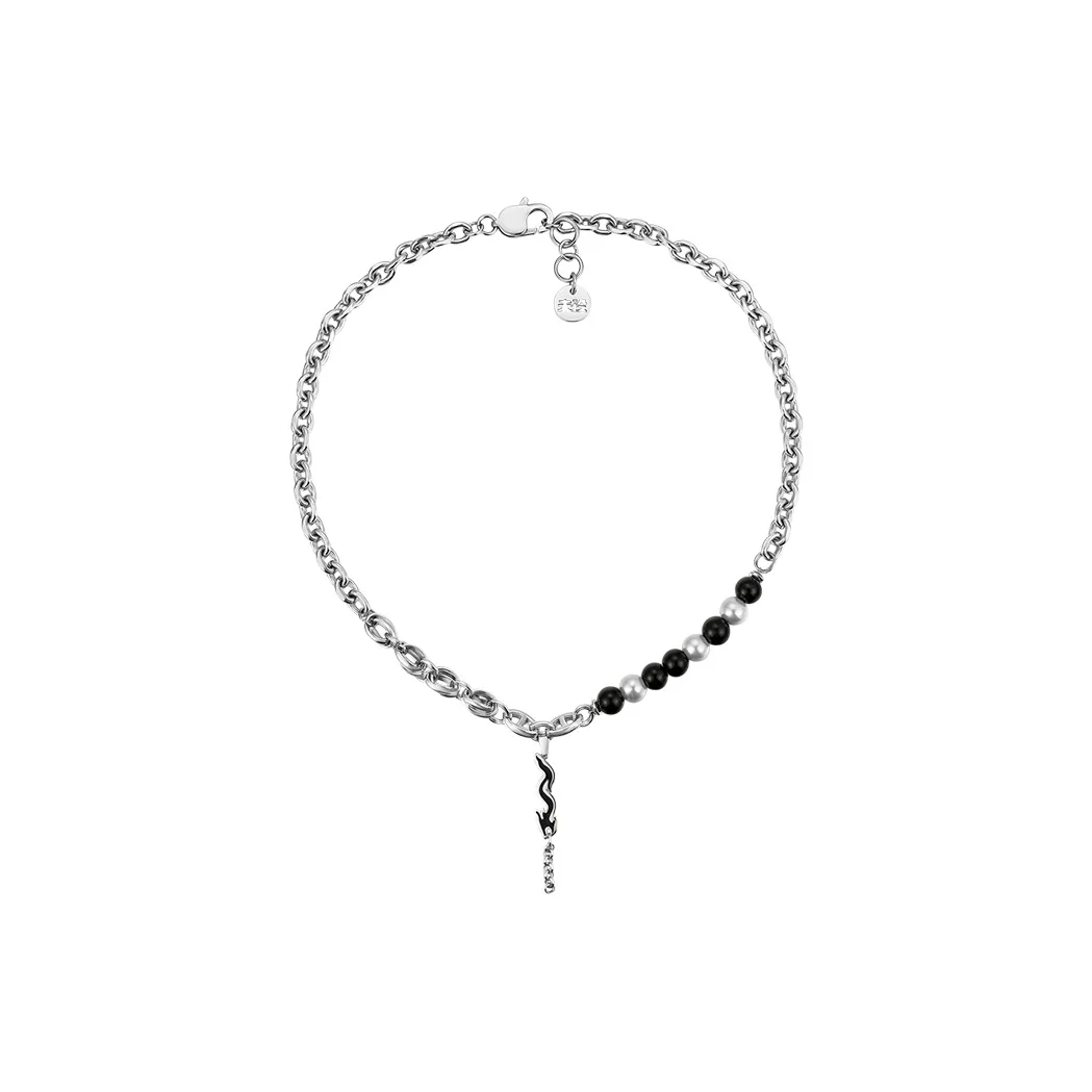 VAXE Титановая сталь Обсидиан Shell Pearl Ожерелья Унисекс