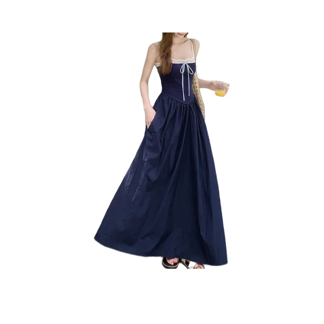 Cotton Gene 6099 2 Темно-синий Длинный Женские Слиплатья