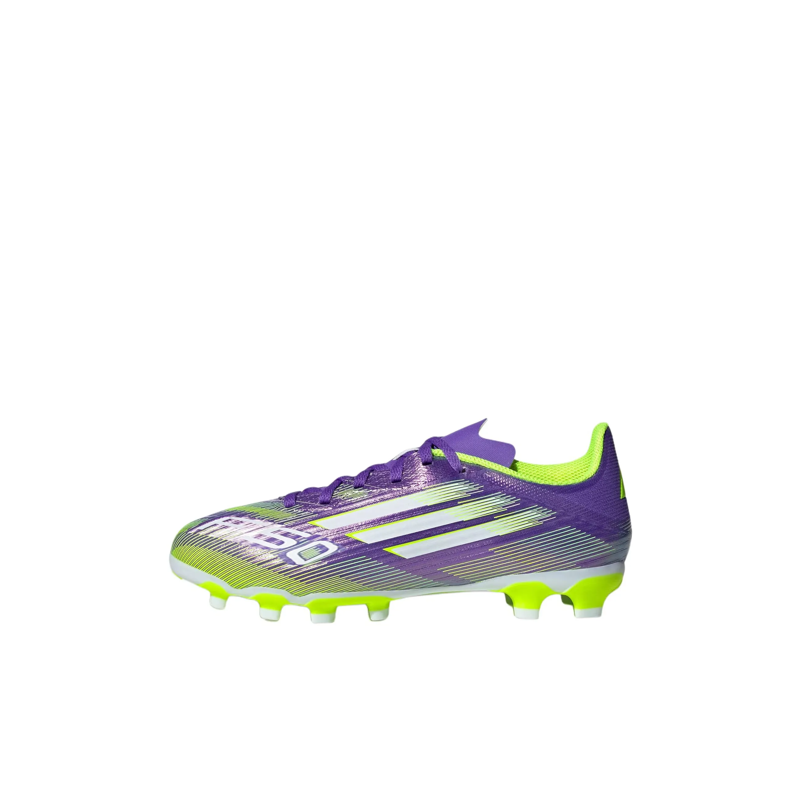 Adidas F50 League Low Топ Детские футбольные бутсы Фиолетовый Белый Яркий Лимон Детский