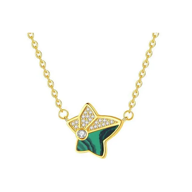 DIHUAJI S925 Silver Malachite Necklaces Women's