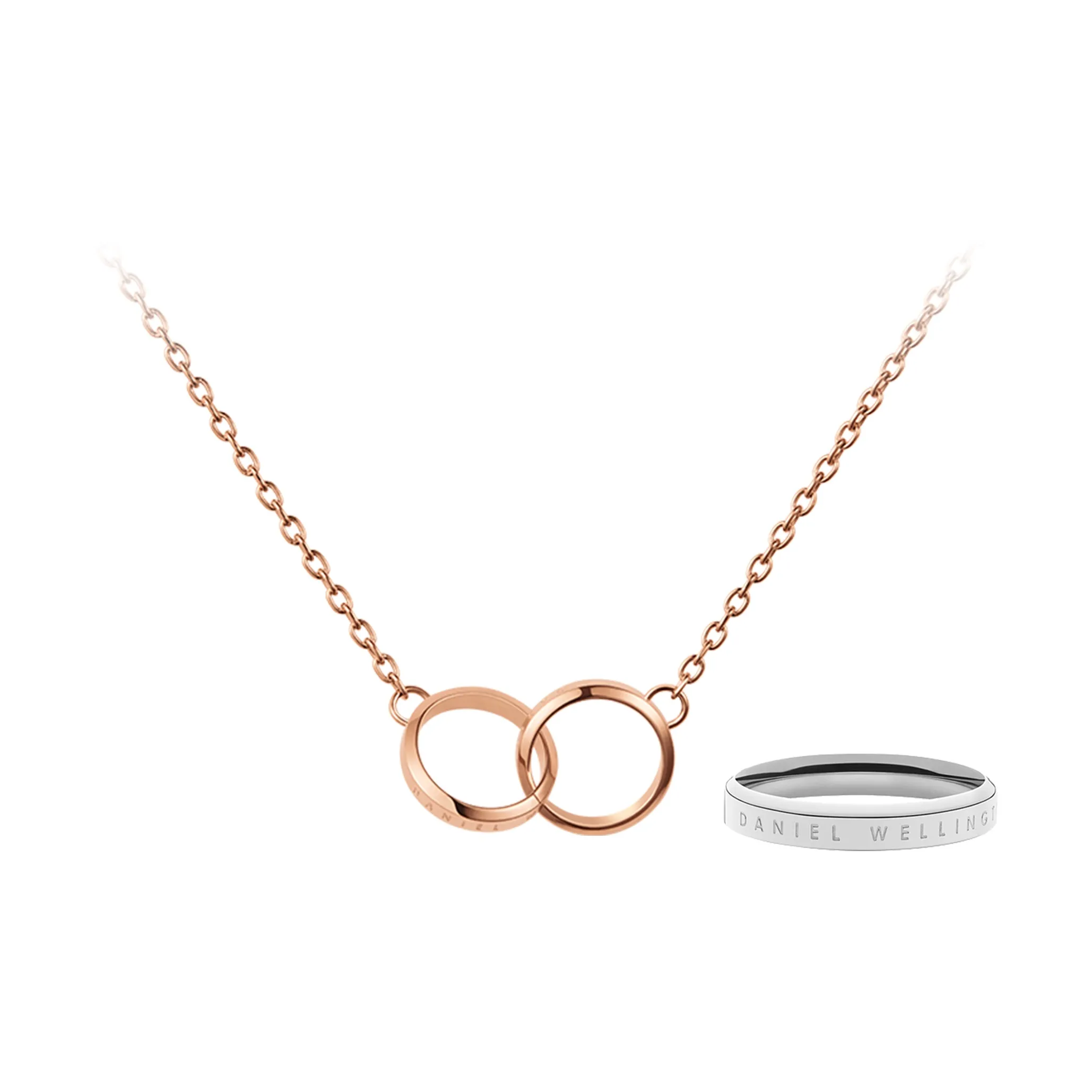 DW/DanielWellington Сплав Ожерелье на ключицу Цепочка + Простое Кольцо Унисекс