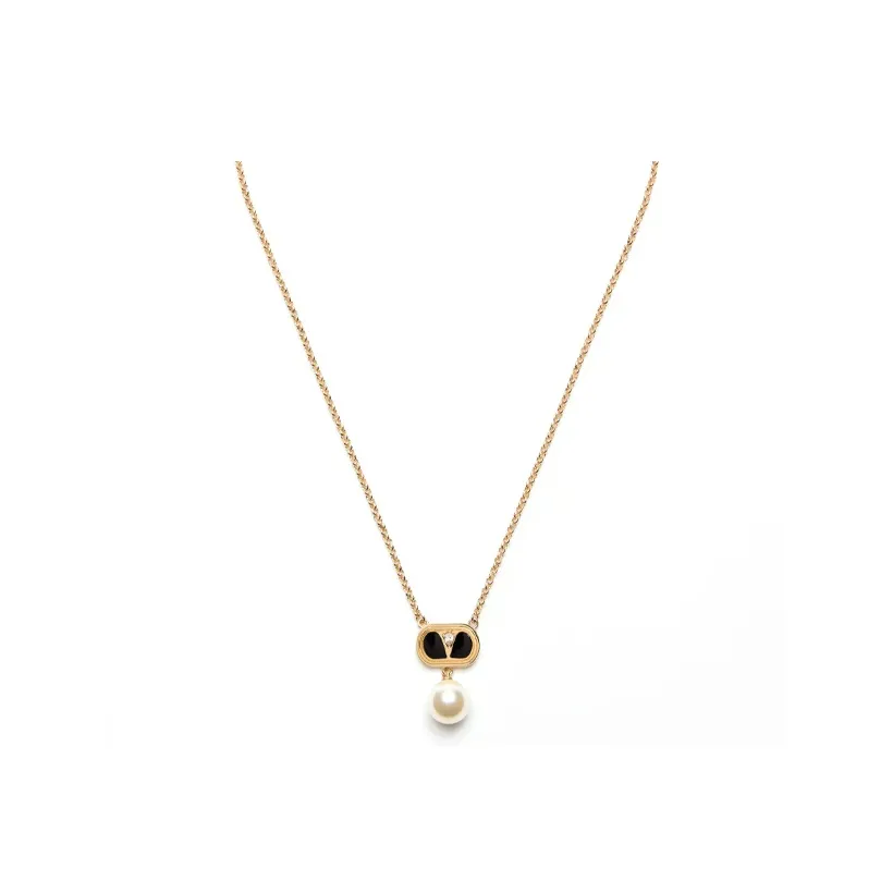 Valentino Swarovski Crystal, Enamel, Pearl, Metal Necklaces Women's Gold
