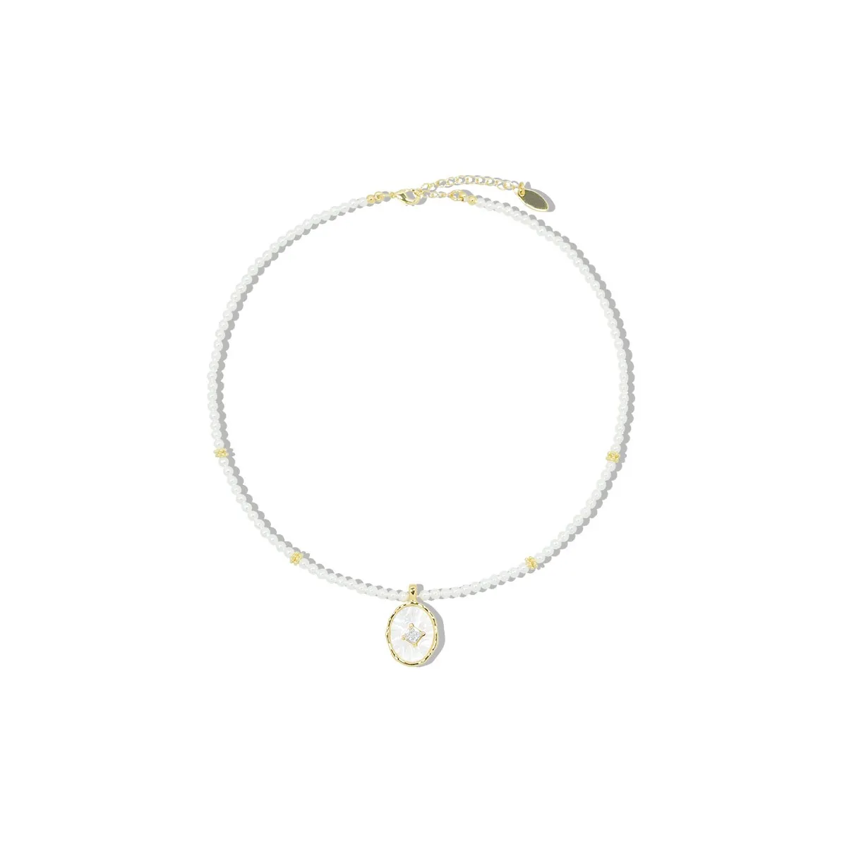 AWE Shell Pearl, Seed Bead Necklace Luxury Niche Collarbone Chain Women's