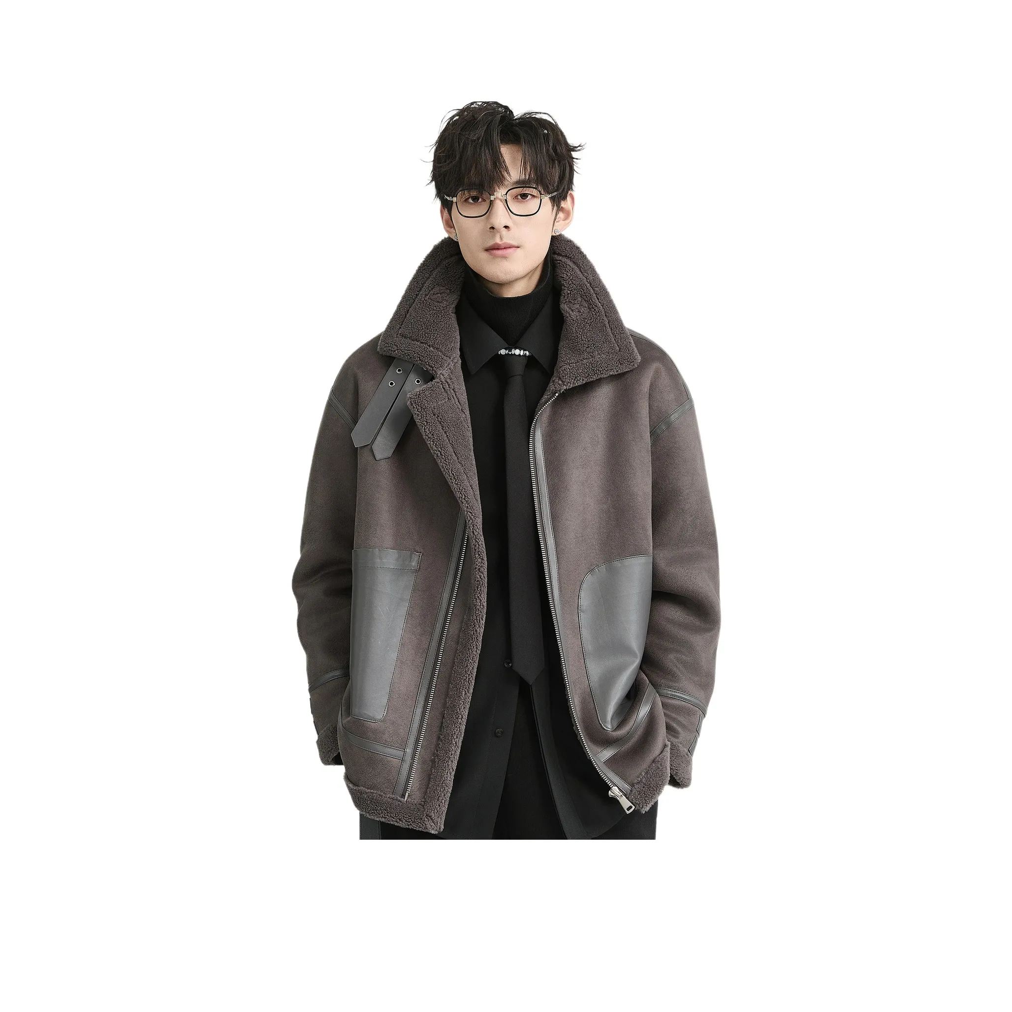 EARL JOEL Хлопковый пуховик Мужской Каменный Серый