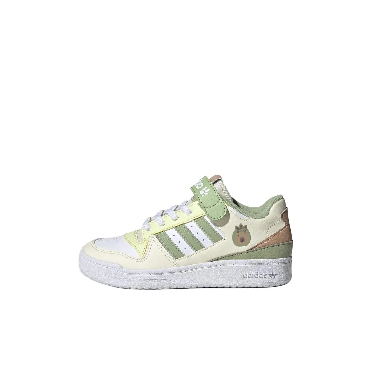 Adidas Originals FORUM Low Топ Детские Скейтбординги Зеленый Children Возраст 3-7 лет