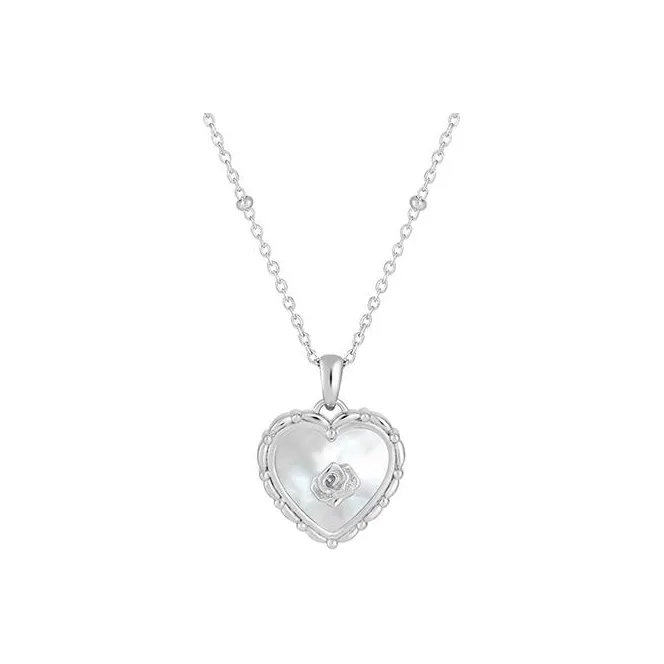 Heart Grass S925 Silver Necklaces Women's