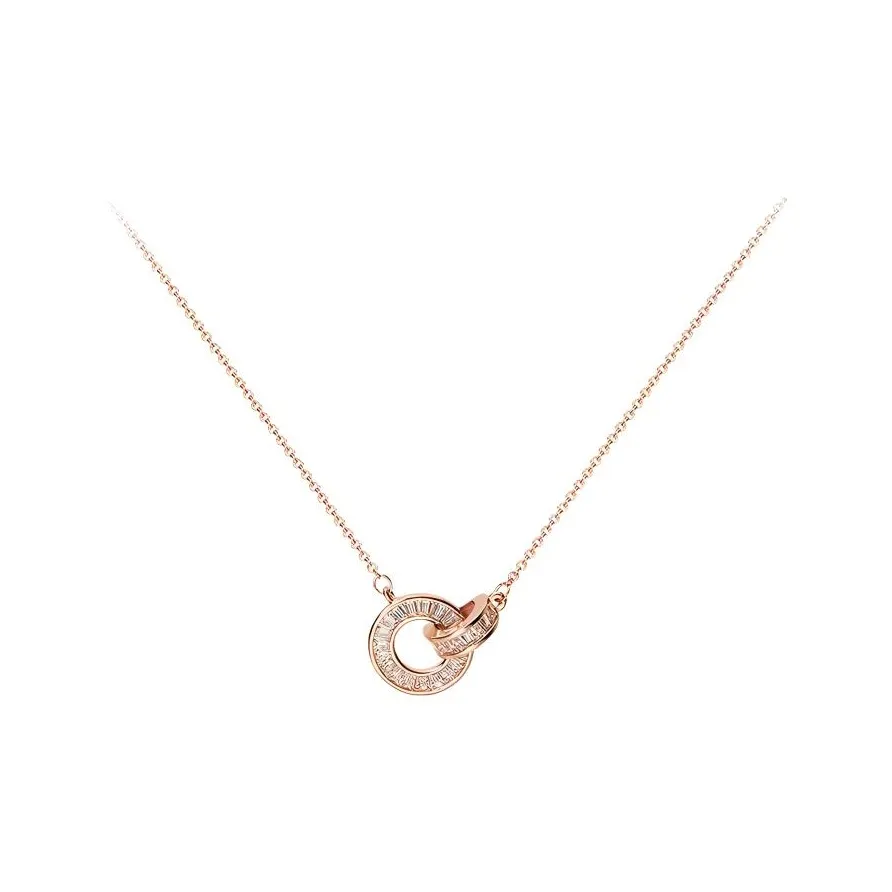 AJIDOU Искусственный циркон Лента Мебиуса Цепочка на ключицу Ожерелье Женское