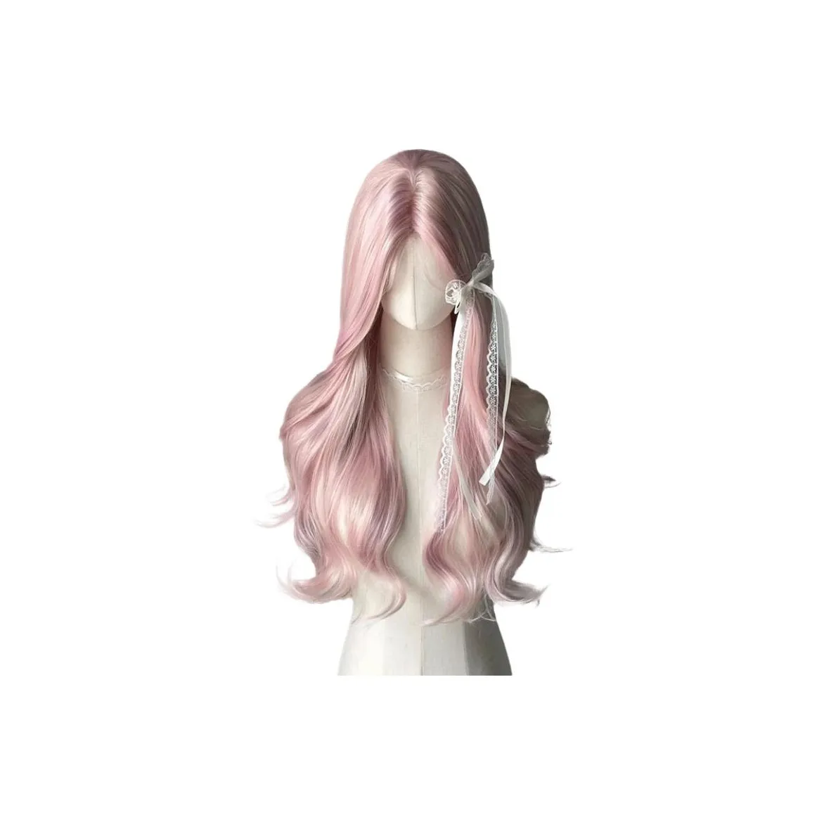 YOSEE Розель Розовый Full Голова Длинный Парик Для Женщин Мечтательный Розовый Естественный Пышный Вверх