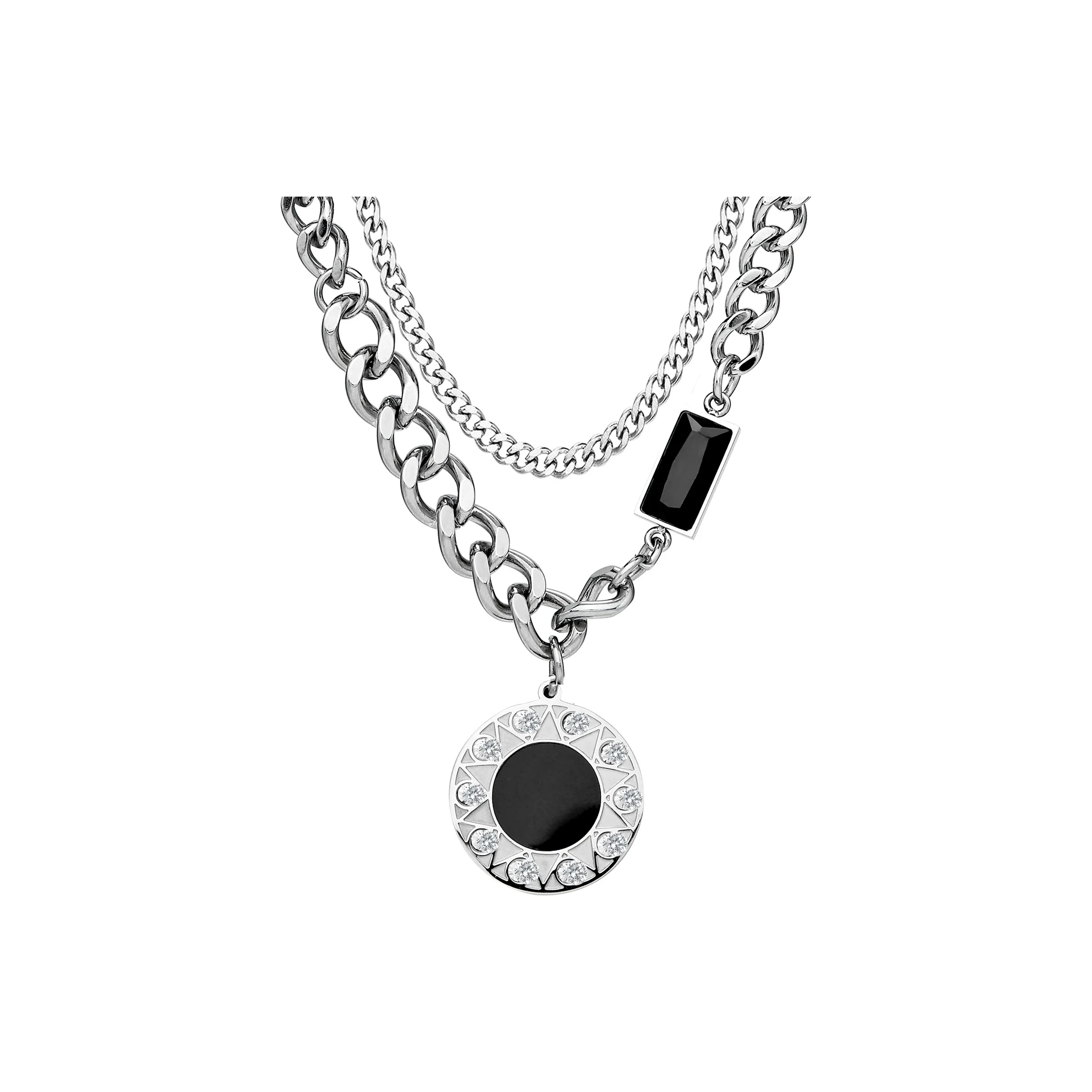 ENFANTIN Титановая сталь Циркон Ожерелья Унисекс