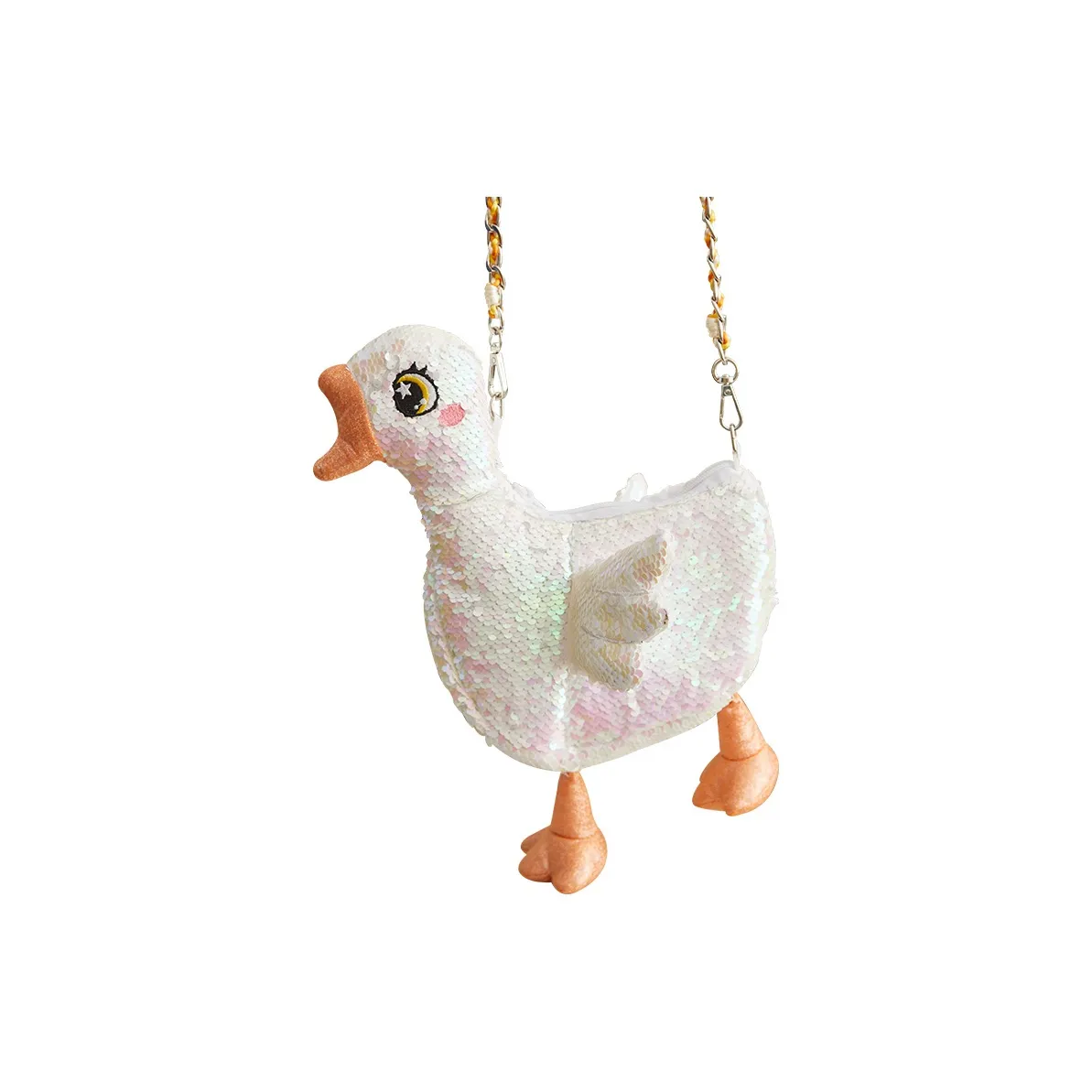 CozyWorld Sequins Doll Bag ПЭТ Сумка через плечо Стандартная Женская Белая