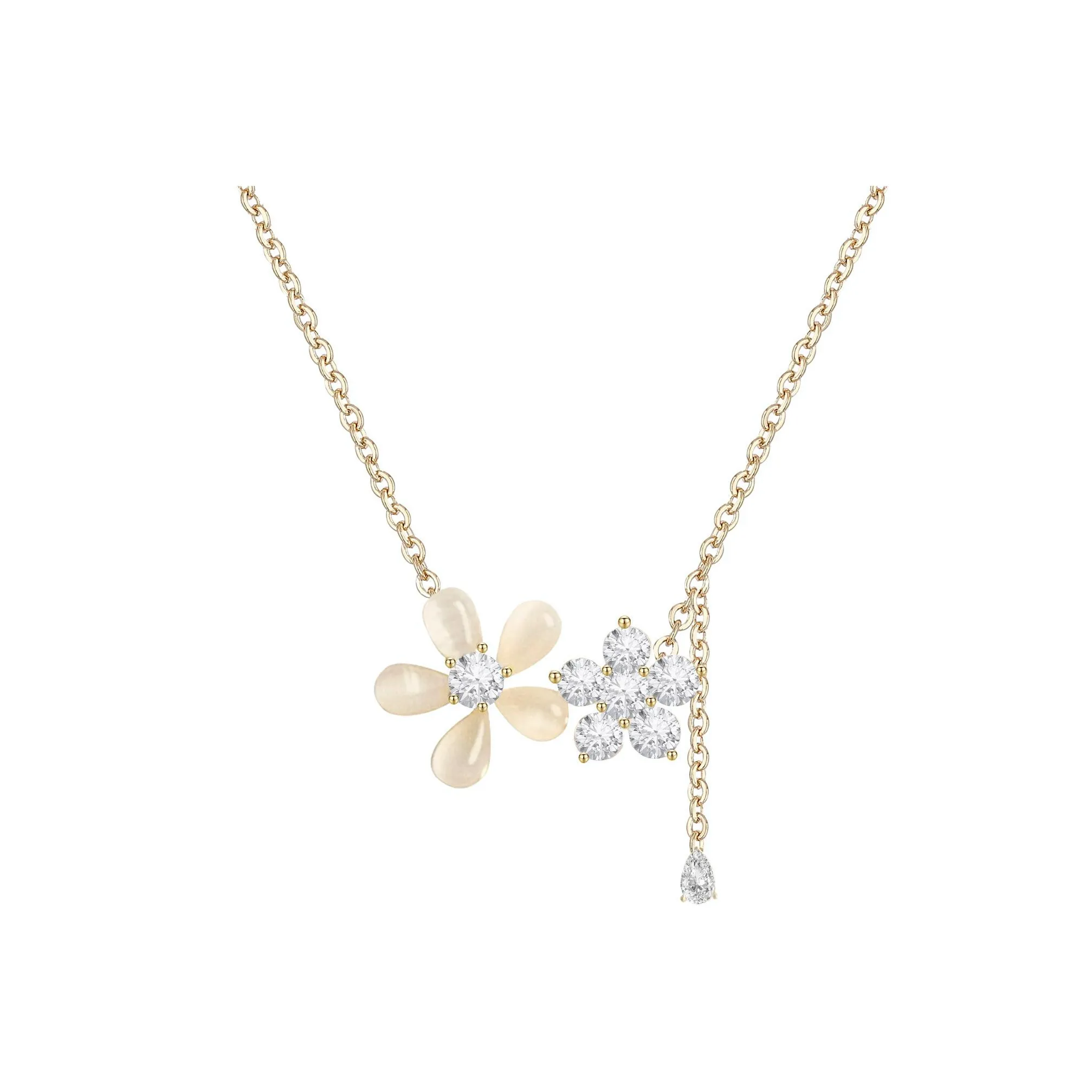 KEYS VIA Медный сплав Синтетический кубический цирконий Искусственный кошачий глаз Ожерелье Женское