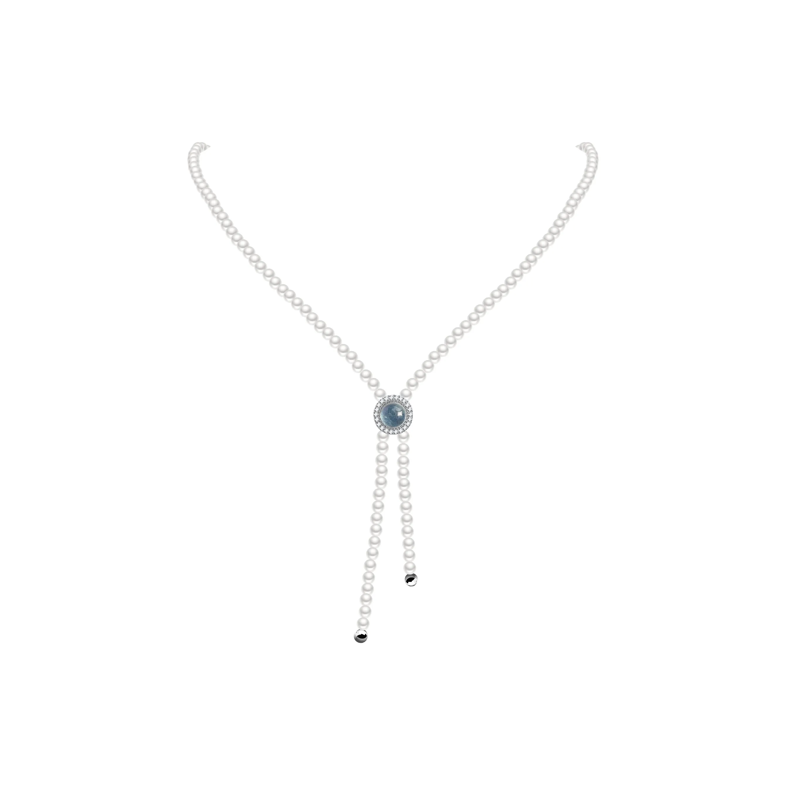 KEYS VIA Медный сплав Искусственный жемчуг Синтетический кубический цирконий Ожерелье Женское