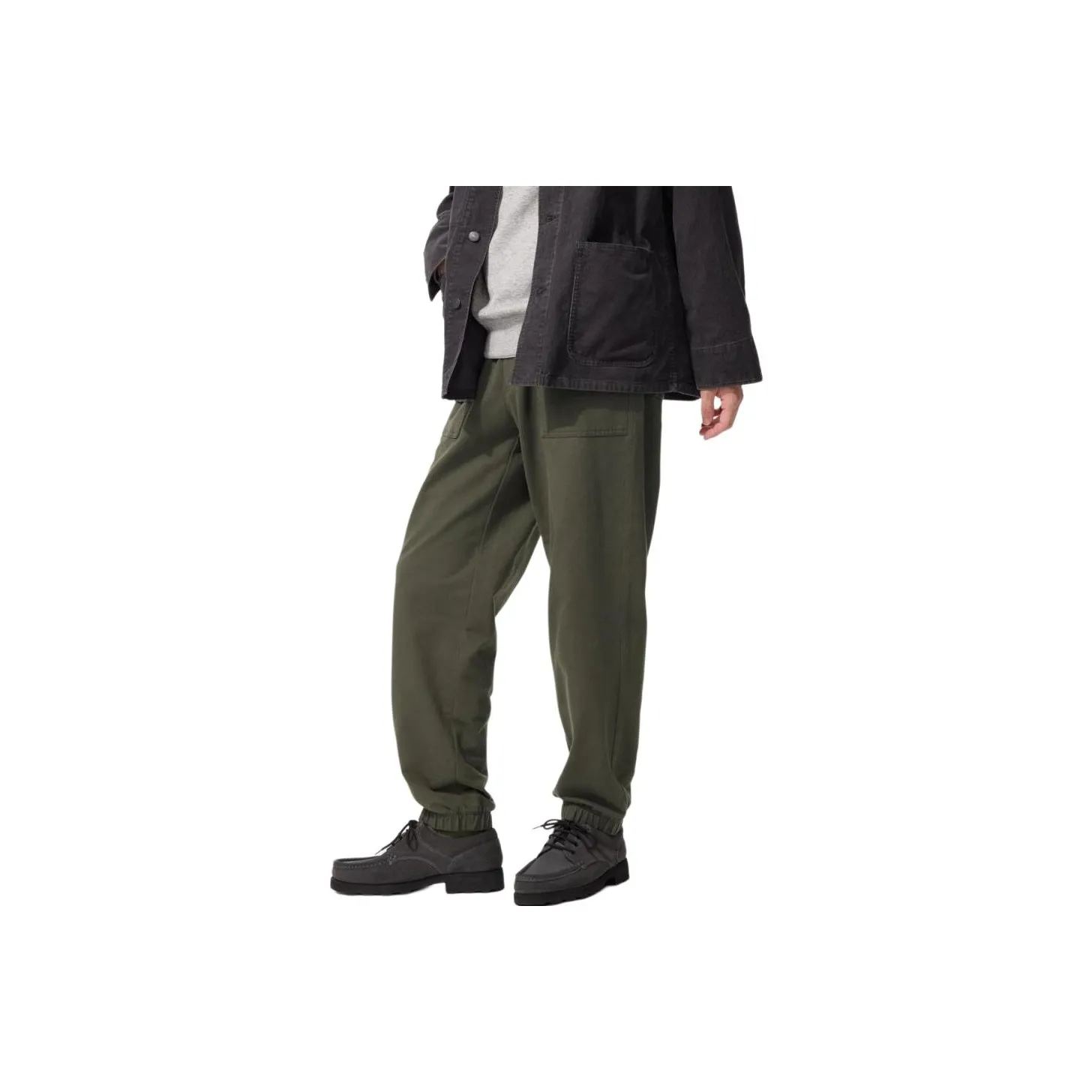 UNIQLO Темно-зеленые Мужские Повседневные Штаны