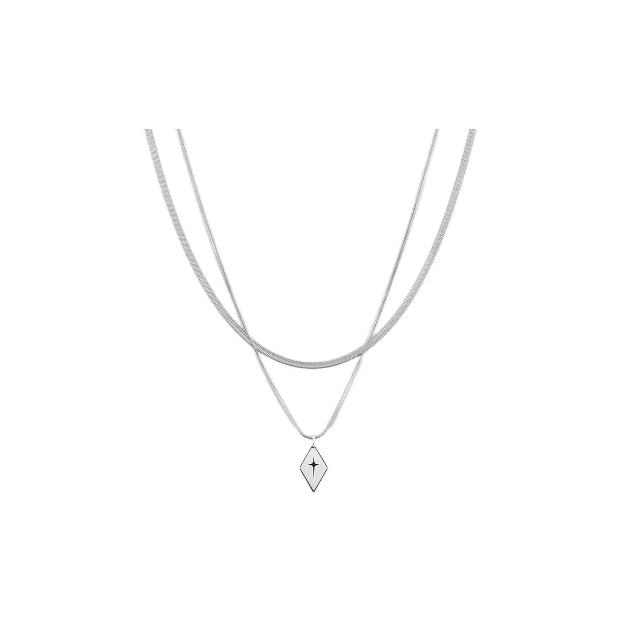 KING OF BLING Винтаж Роскошь Нишевый Дизайн Двойной Слой Многослойность Цепочка на ключицу Ожерелья Унисекс