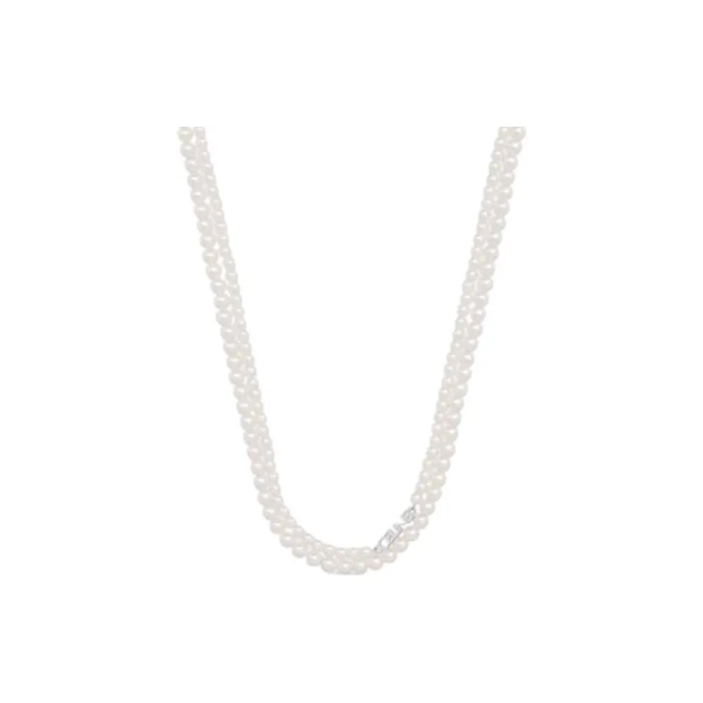 CELINE Glass, Pearl, Brass Necklaces Men's White