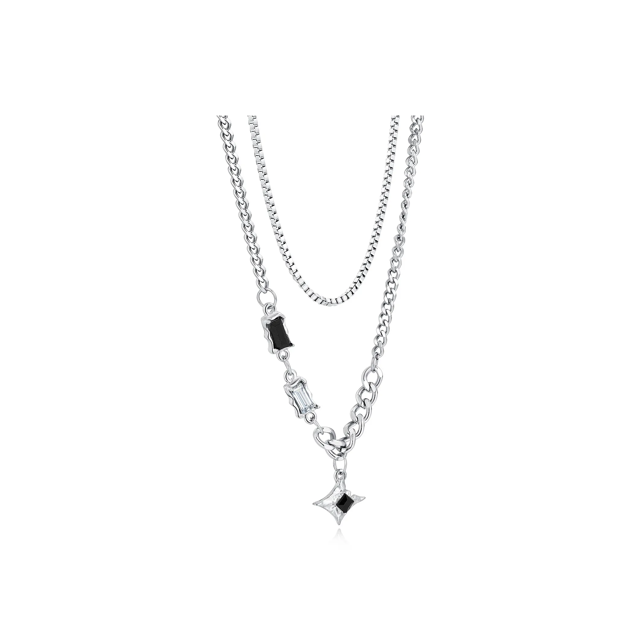 FAIRWHALE Титановые стальные ожерелья унисекс