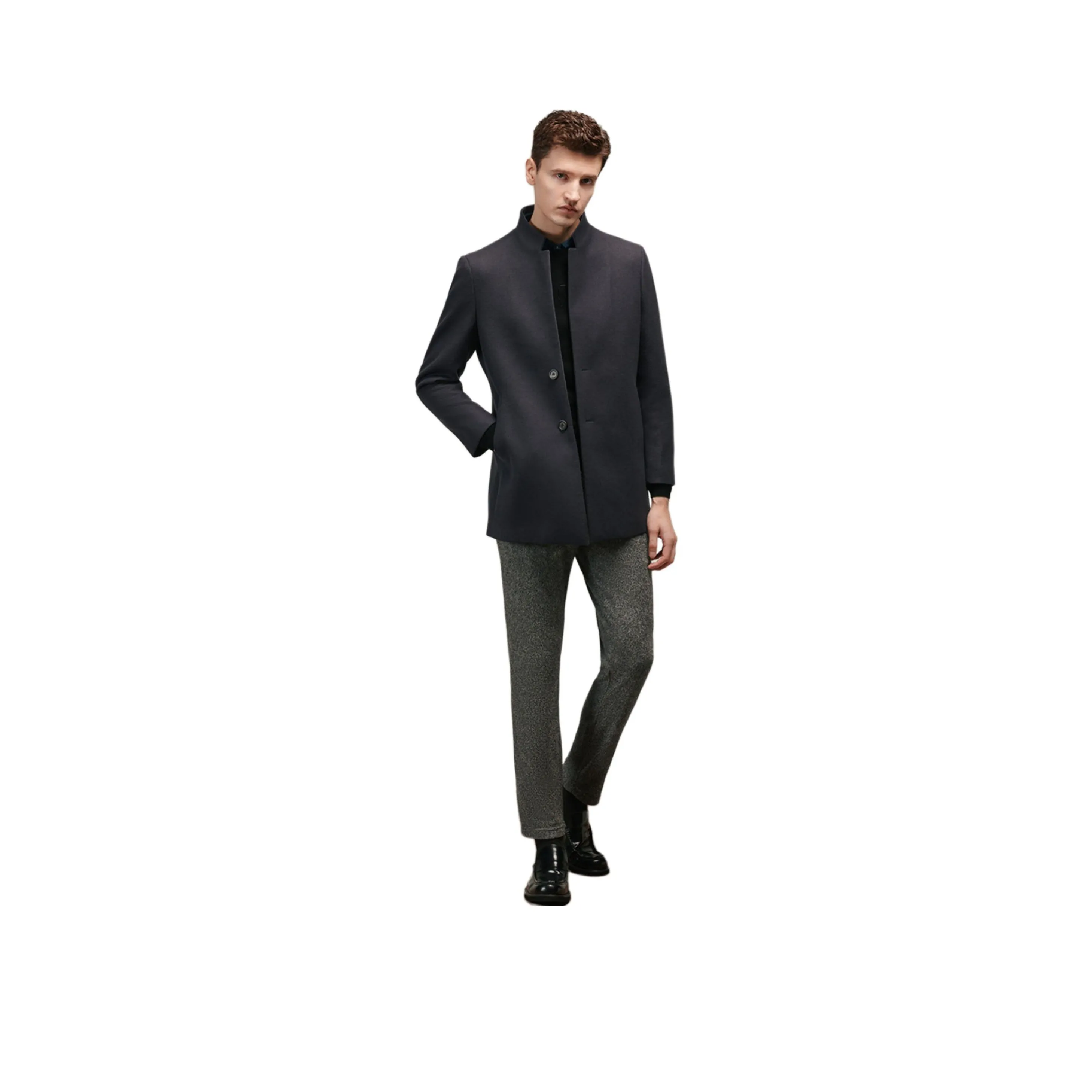 JODOLL Элегантное Серое Мужское Пальто
