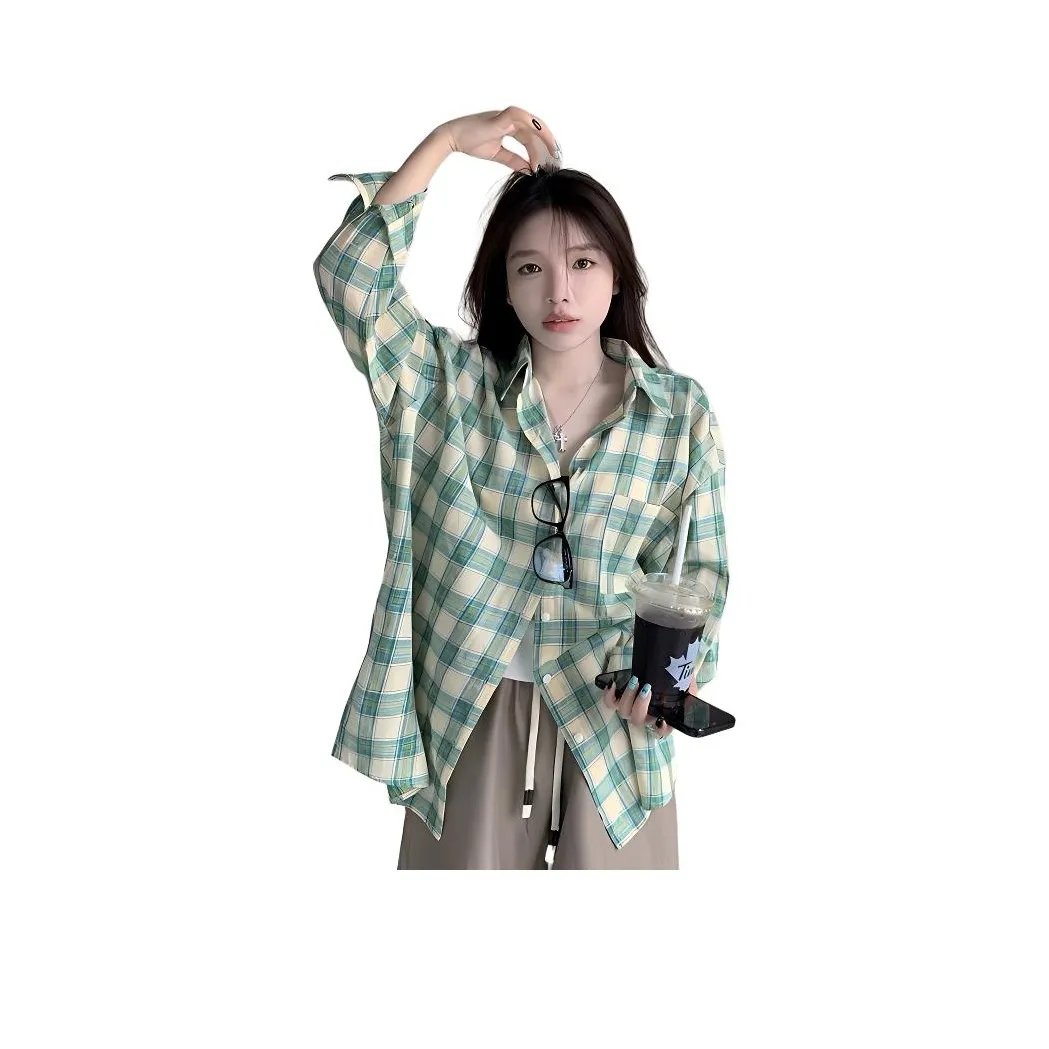 Flowers in water Зеленые Женские Рубашки