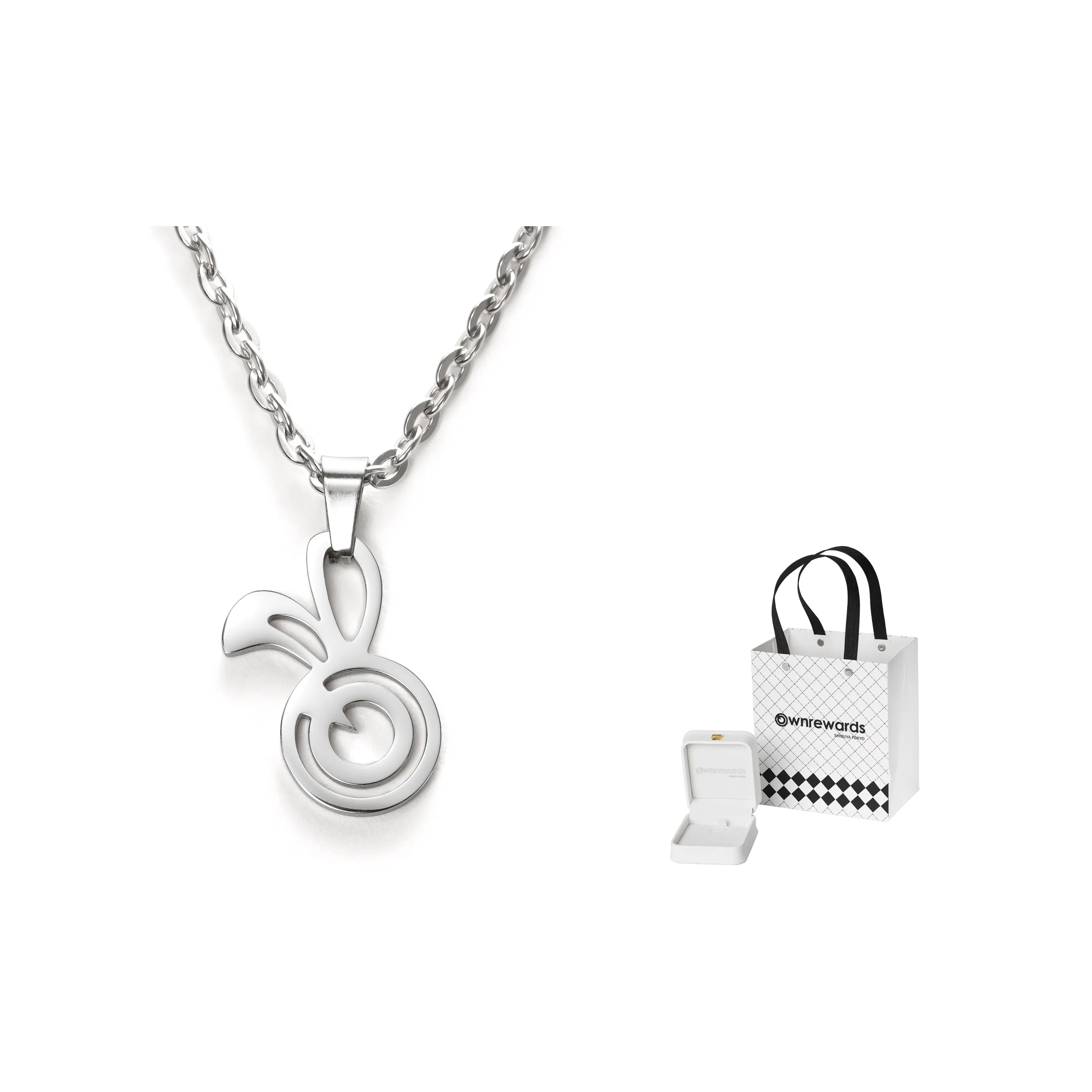 OWNREWARDS Титановая сталь Ожерелье Серебряное Унисекс