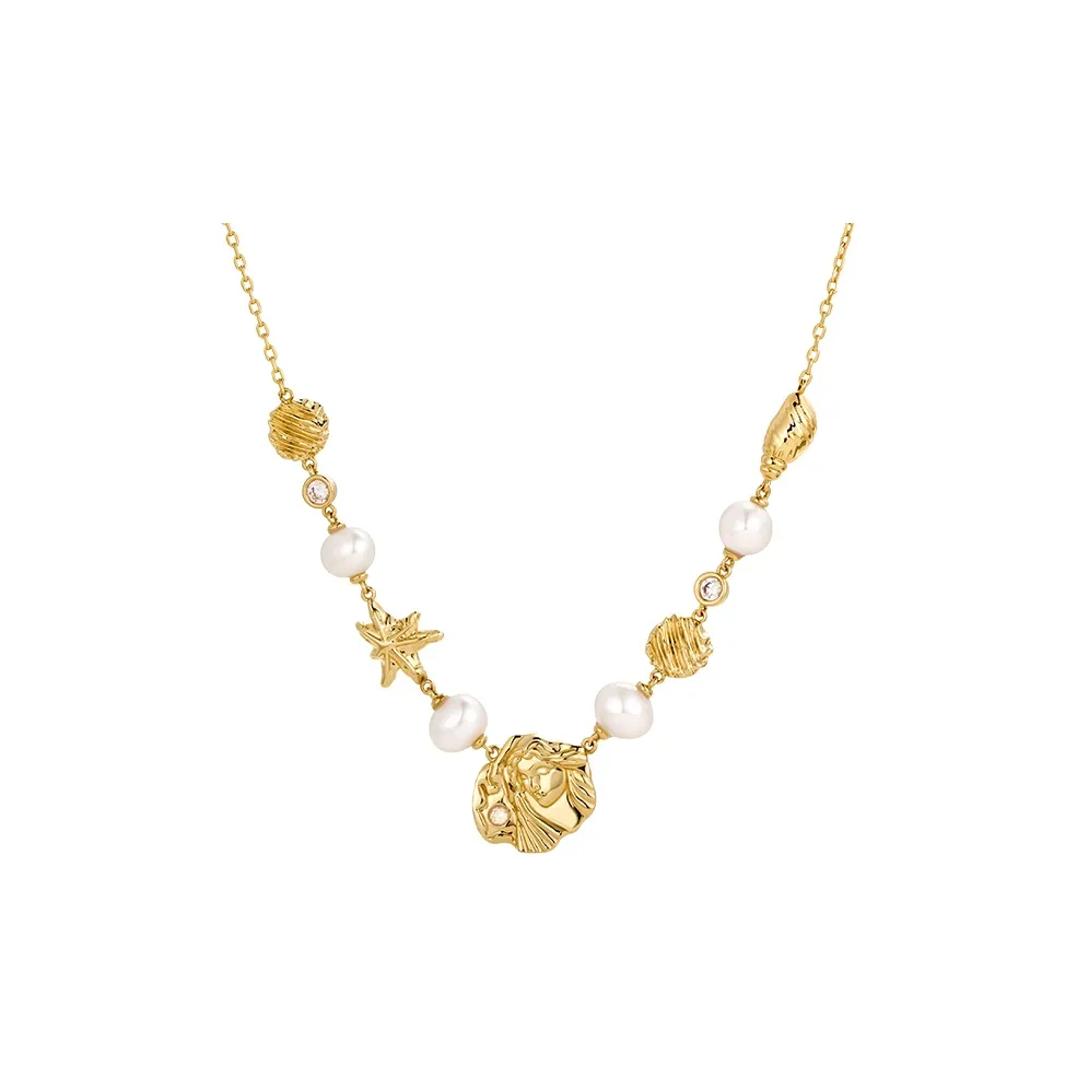 Amber Lollipop Pearl Necklaces Unisex