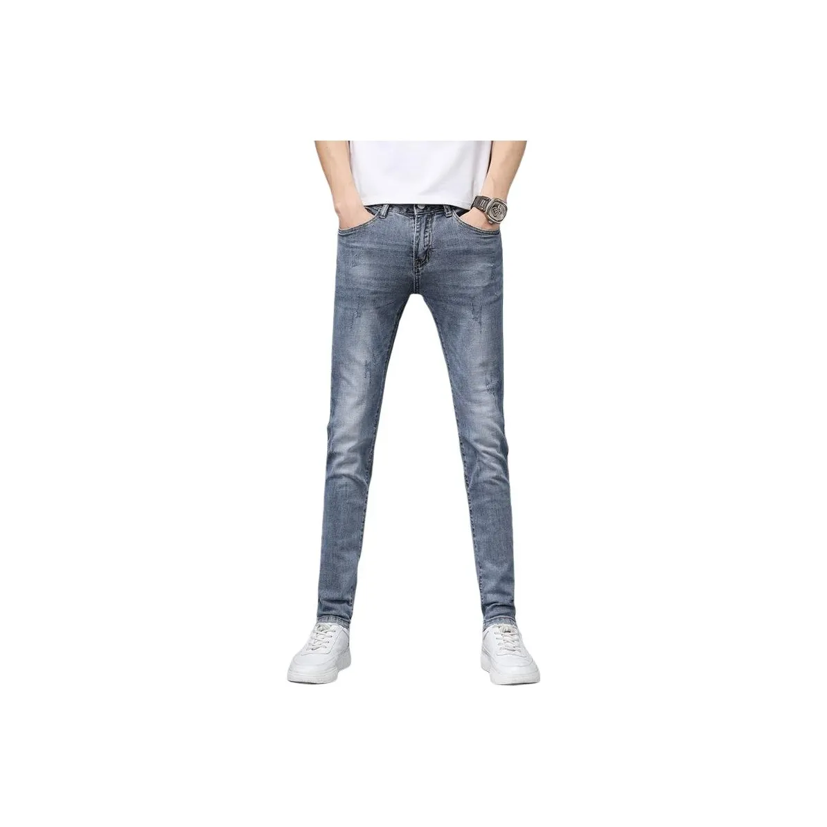JIKENDI Blue Men's Jeans JIKENDI Синий Мужские Джинсы