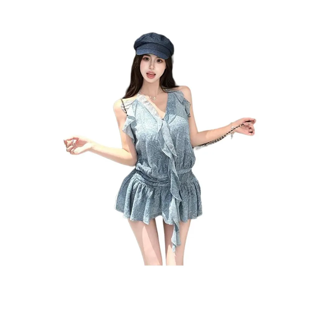 ABBY GODDESS Без рукавов Платье Женское Синее