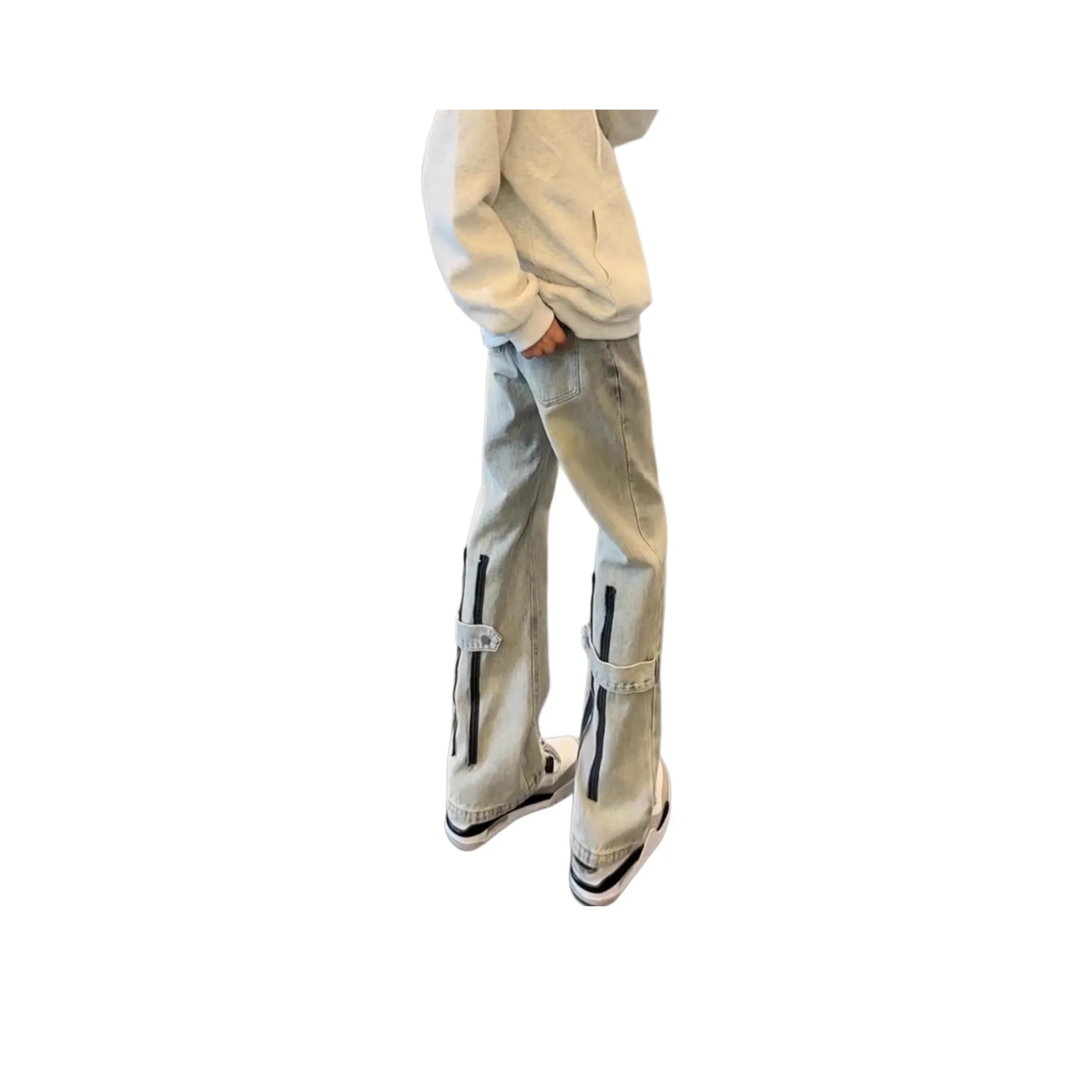 ENPofficial Весенние и Осенние Джинсы Большой размер Широкие брюки Прямой крой Мужские