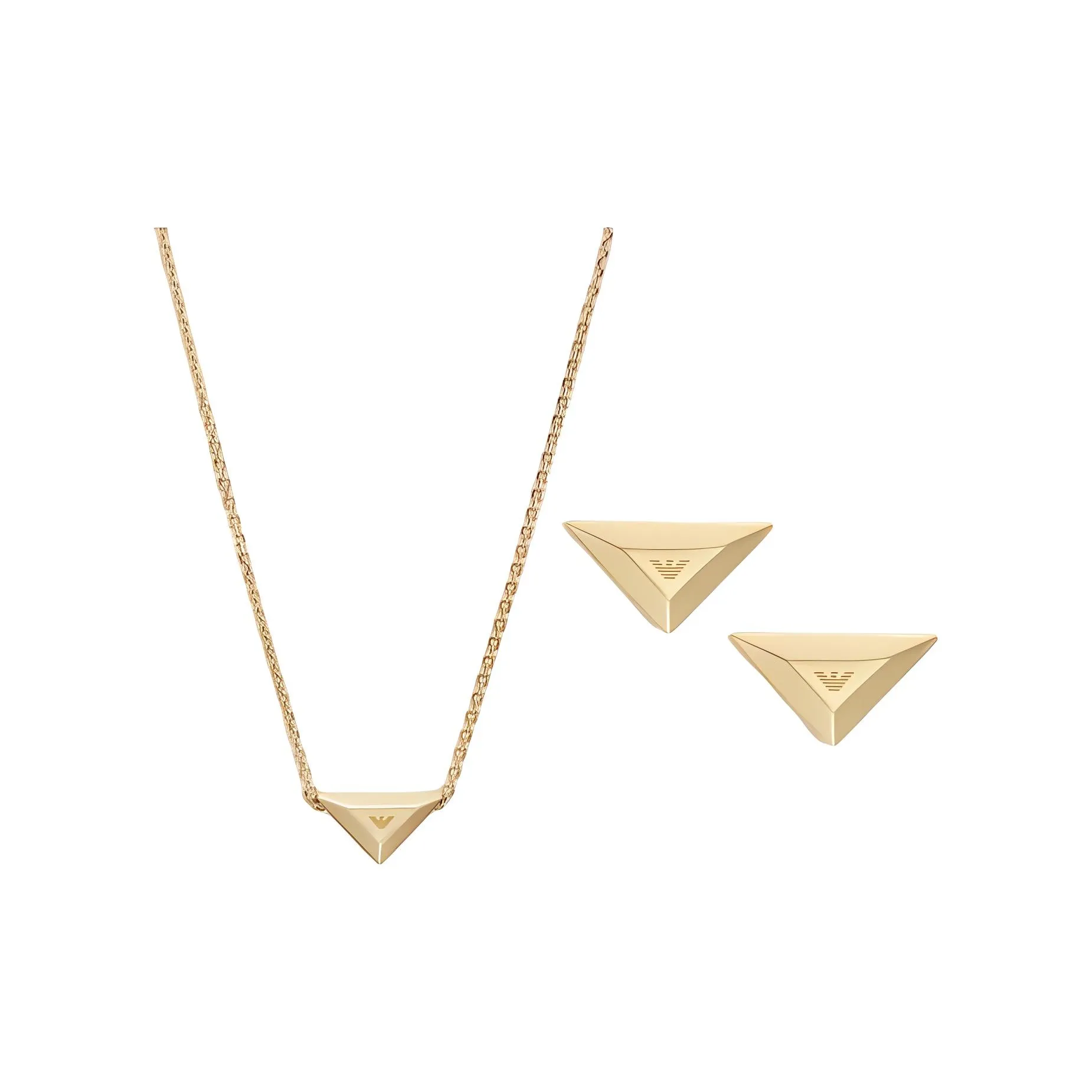 EMPORIO ARMANI Ожерелья из нержавеющей стали женские золотые