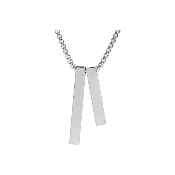 MAGICPOLE Титановые стальные ожерелья унисекс серебряные