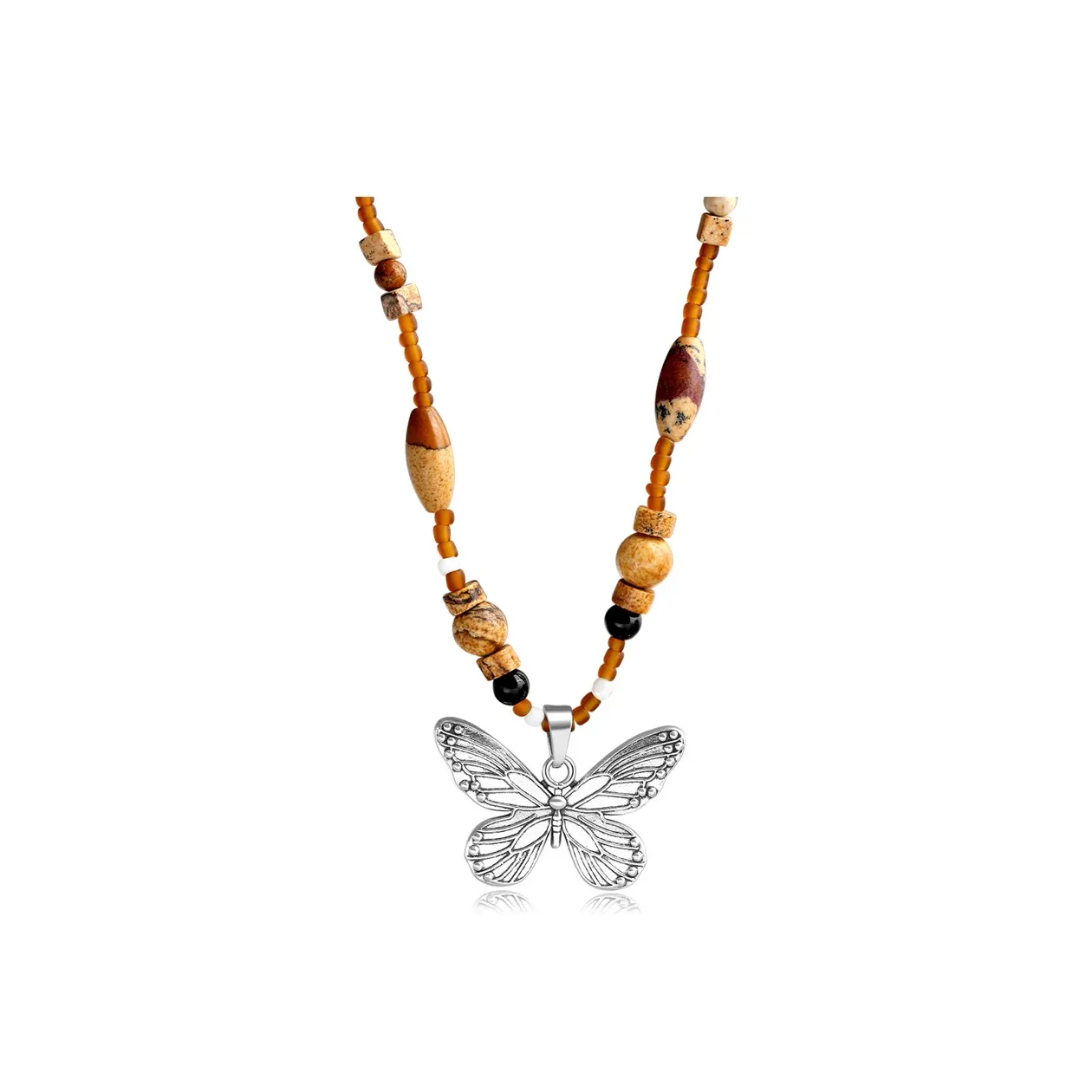 IWE Сплав Ожерелье Бабочка Ожерелье Женское