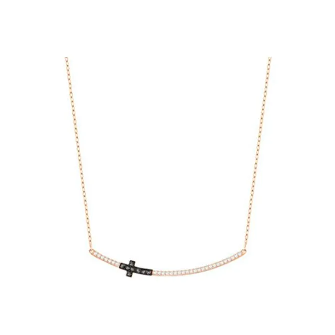 Swarovski Faux Crystal Necklaces Unisex Rose Gold