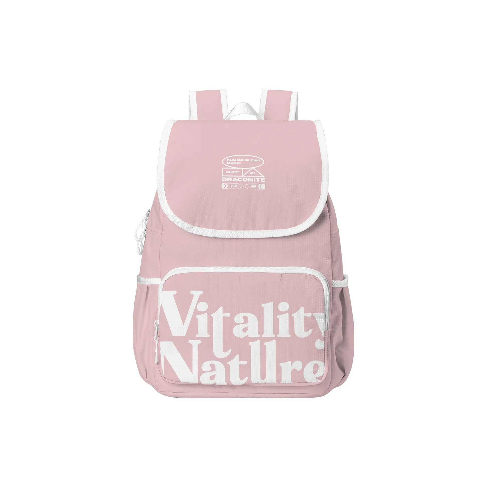 FINITE LOOP Recycled Polyester Backpack Regular Unisex White