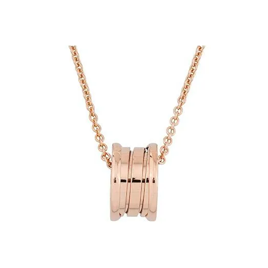 BVLGARI B.Zero1 Series 18K Rose Gold Necklaces Unisex Rose Gold