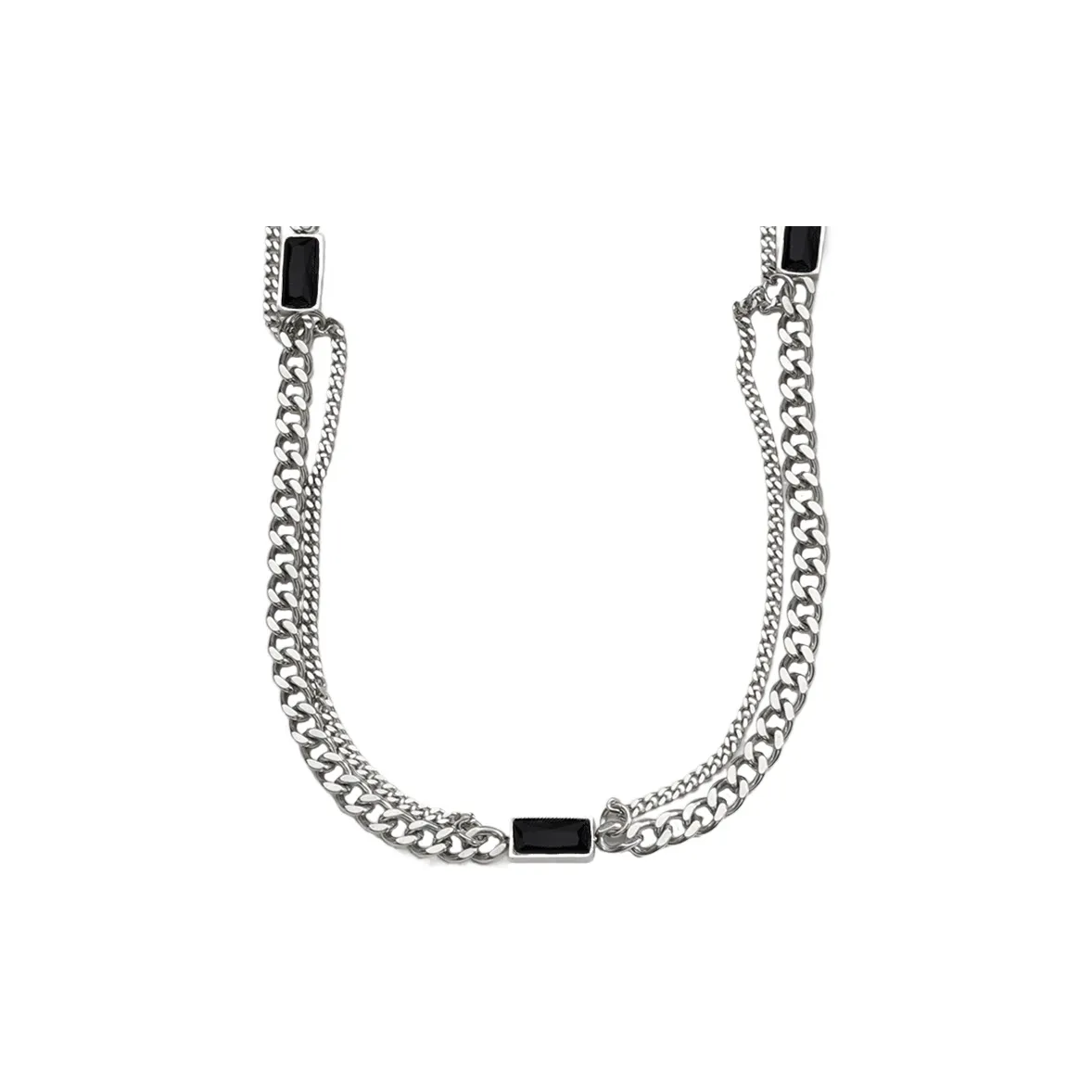FOREVER MELODY Титановые стальные ожерелья мужские серебряные