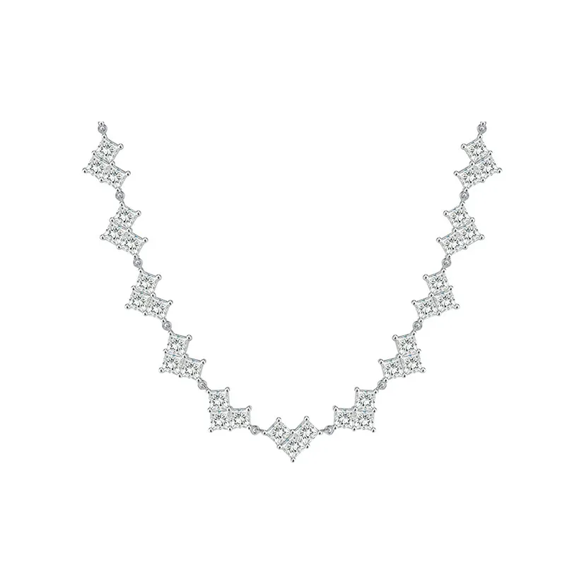 Abyb Charming Синтетический Кубический Цирконий Стразы Ожерелье Женское