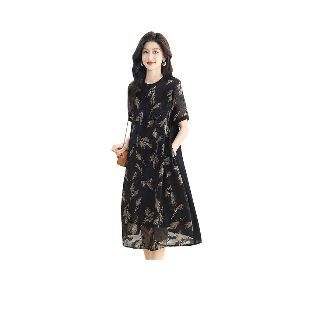 Cypress House Short Sleeved Dress Women's Black