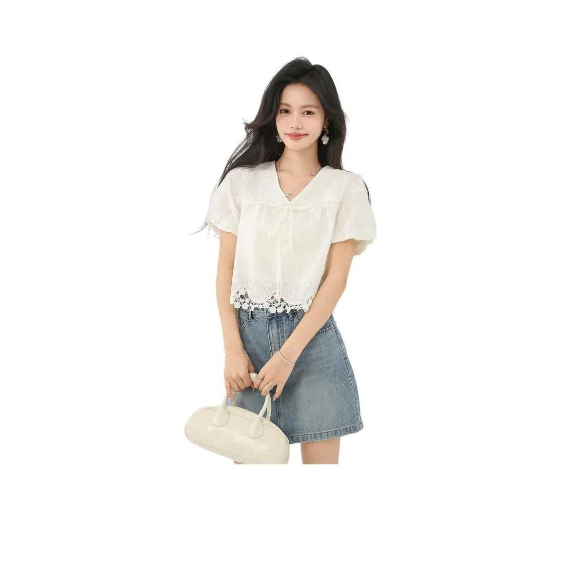 MINETTE Абрикос Женские Шифоновые Рубашки