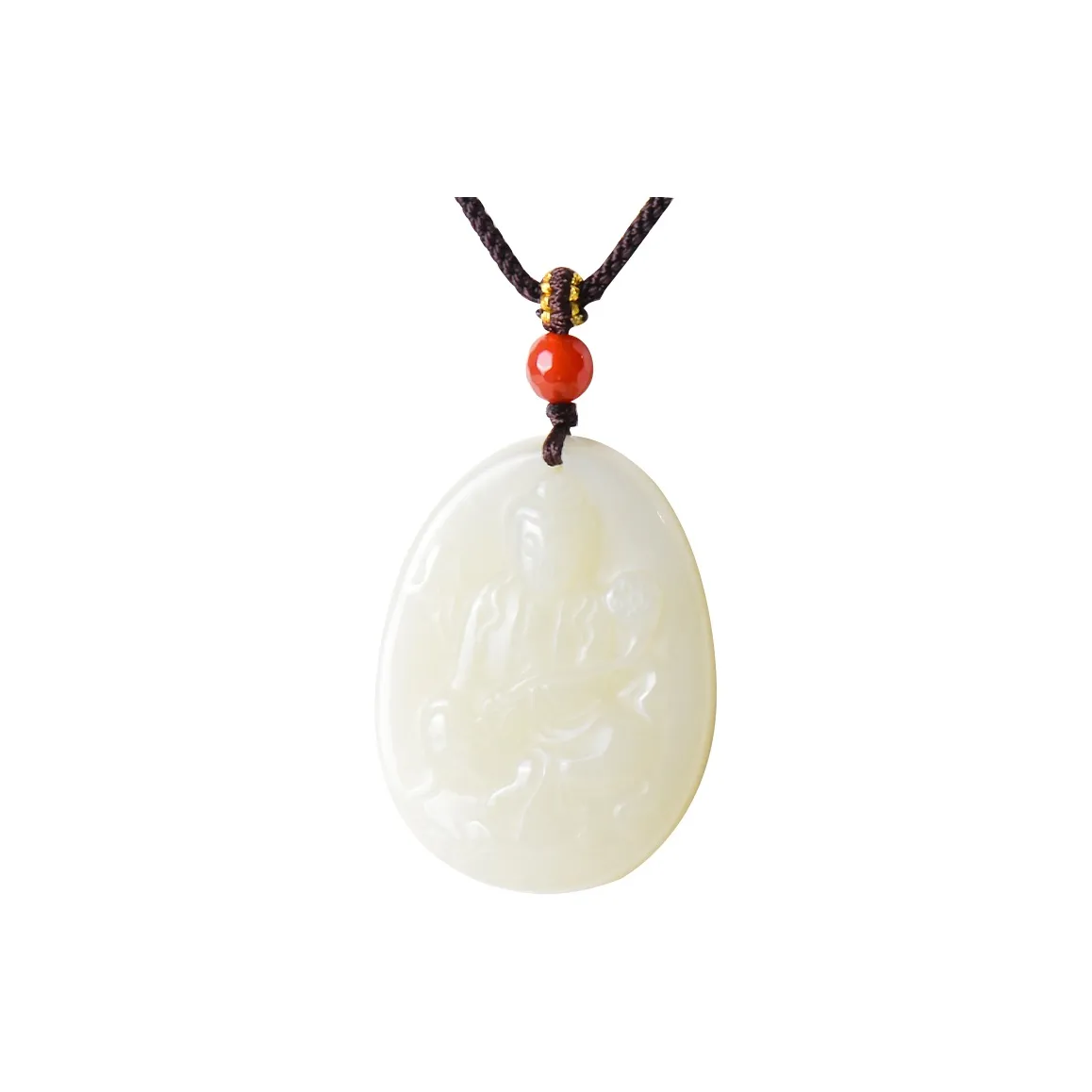 FENGFEIHUANG Hetian Jade Necklaces White Jade/Pale Greenish White Jade Men's