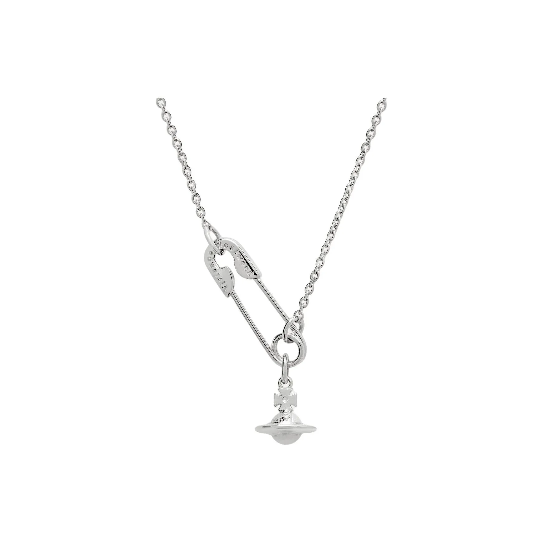 Vivienne Westwood Переработанные Серебряные Ожерелья Унисекс Серебряные