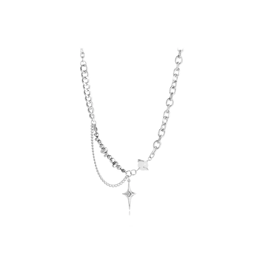 WANLIACC Титановое стальное ожерелье с искрой и звездой унисекс