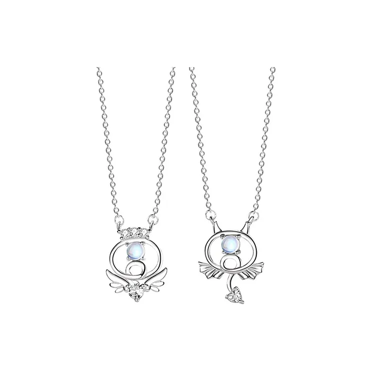 LISM Necklaces Unisex Moonlight Angel Demon Couple Necklace