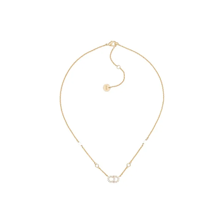 DIOR Classic CD Necklace Series Metal Necklaces Women's